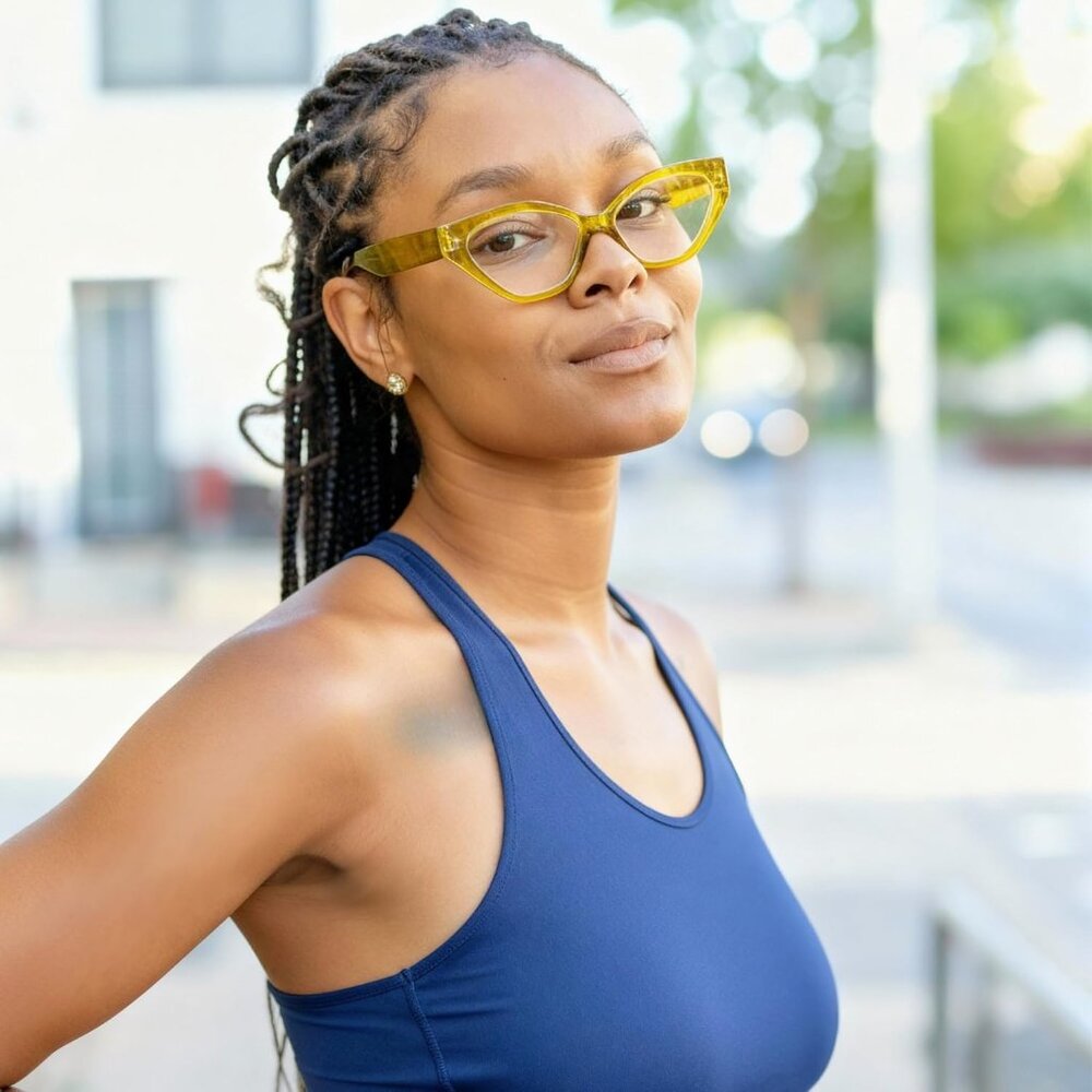 2SeeLife Oversized TR-90 Cat Eye Reading Glasses   & Warby Parker's Glasses Case